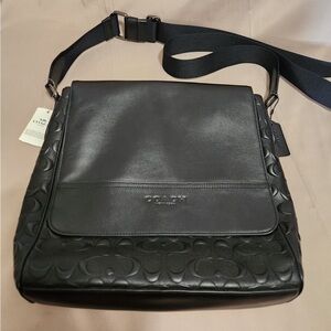 Coach Charles Messenger bag in black leather